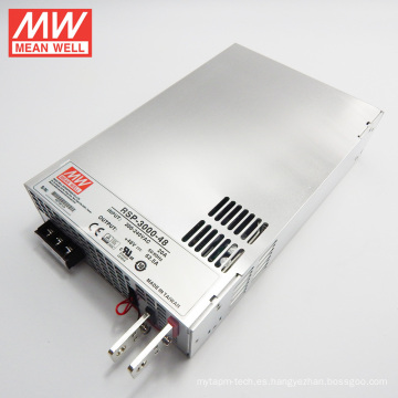 Fuente de alimentación MW PFC 3000W 48V con función paralela RSP-3000-48